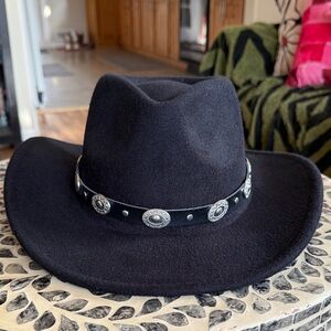 Brixton Black Hat with Silver Accents